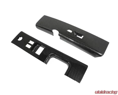 ZSPEC Design Carbon-Weave Style LHD Interior Door Windiow Switch Finisher Set Nissan 350Z Z33 2006-2009 - 00843612147073