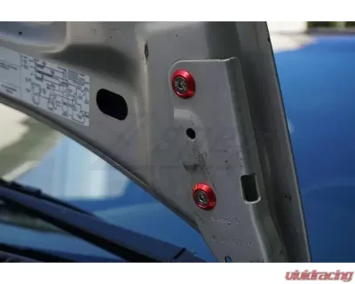 ZSPEC Design Stainless & Billet Hood & Hood Latch Fasteners w/ Gloss Black Washers Dodge Neon SRT-4 2003-2005 - 00843612146359