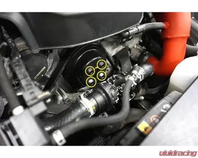 ZSPEC Design Blue Titanium & Billet Upper-Pulley Fastener Kit w/ Gunmetal Washers Kia Stinger GT 2018+ - 00843612148995