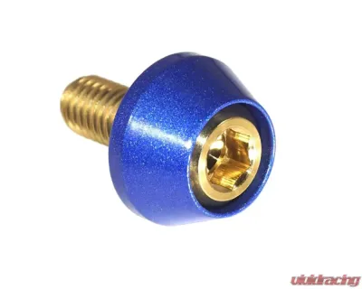 ZSPEC Design Gold Titanium & Billet Coil Packs Fastener Kit w/ Blue Washers Kia Stinger GT 2018+ - 00843612149794