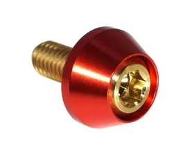 ZSPEC Design Gold Titanium & Billet Coil Packs Fastener Kit w/ Red Washers Kia Stinger GT 2018+