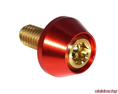 ZSPEC Design Gold Titanium & Billet Coil Packs Fastener Kit w/ Red Washers Kia Stinger GT 2018+ - 00843612150257