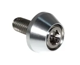 ZSPEC Design Silver 8-Pack Grade-5 Titanium License Plate M6x20 SHSC Bolts w/ Bright Silver Washers