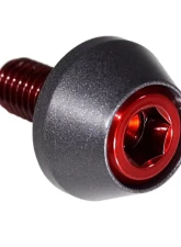 ZSPEC Design Red 8-Pack Grade-5 Titanium License Plate M6x20 SHSC Bolts w/ Gunmetal Washers                                     - 00843612147875 - Image 2