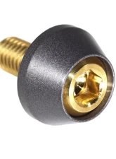 ZSPEC Design Gold 8-Pack Grade-5 Titanium License Plate M6x20 SHSC Bolts w/ Gunmetal Washers                                     - 00843612168603 - Image 2