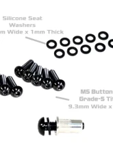 ZSPEC Design Black Titanium M5x25mm Button-Head Body Kit Fastener w/ Rivet Nut                                     - 00843612100191 - Image 2