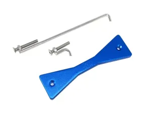 ZSPEC Design Blue Billet Battery Hold Down/Bracket w/ Etching & Stainless Hardware Nissan GTR R35
