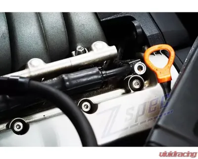 ZSPEC Design Gloss Black Stainless & Billet Stage 2 Dress-Up Bolts Fastener Kit Audi A4 B7 3.0L 2004-2008 - 00843612152305