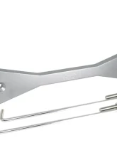 ZSPEC Design Silver No Etch Billet Battery Hold Down/Bracket Datsun  Z | ZX w/ Stainless Hardware                                     - 00843612169709 - Image 2