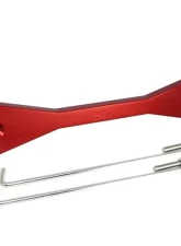ZSPEC Design Red No Etch Billet Battery Hold Down/Bracket Datsun Z | ZX w/ Stainless Hardware                                     - 00843612169723 - Image 2