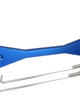 ZSPEC Design Blue No Etch Billet Battery Hold Down/Bracket Datsun  Z | ZX w/ Stainless Hardware                                     - 00843612169747 - Image 2