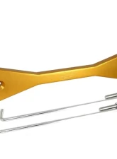 ZSPEC Design Gold No Etch Billet Battery Hold Down/Bracket Datsun  Z | ZX w/ Stainless Hardware                                     - 00843612169730 - Image 2