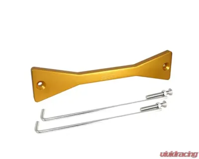 ZSPEC Design Gold Billet Battery Hold Down/Bracket Datsun  Z | ZX w/ Stainless Hardware & Z Etch - 00843612169686