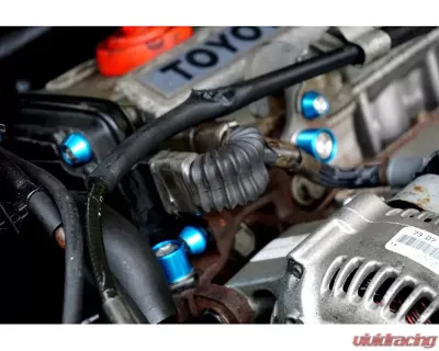 ZSPEC Design Purple Stainless & Billet Stage 3 Dress-Up Bolts Fastener Kit Toyota Celica 5S-FE 1989-1993 - 00843612184313