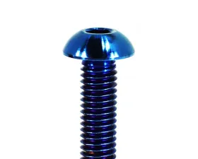 ZSPEC Design Blue Titanium Grade-5 M5-0.8x20mm Button-Head Bolt/Fastener