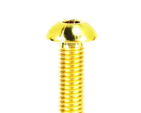 ZSPEC Design Gold Titanium Grade-5 M5-0.8x20mm Button-Head Bolt/Fastener