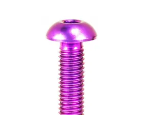 ZSPEC Design Purple Titanium Grade-5 M5-0.8x20mm Button-Head Bolt/Fastener
