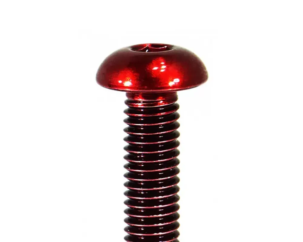 ZSPEC Design Red Titanium Grade-5 M5-0.8x25mm Button-Head Bolt/Fastener - 00843612151025