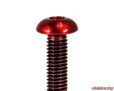 ZSPEC Design Red Titanium M5x20mm Button-Head Body Kit Fastener w/ Rivet Nut - 00843612142801