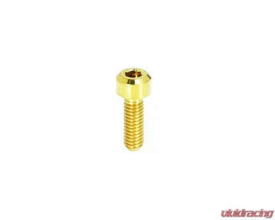 ZSPEC Design 6-Pieces Gold Titanium Grade-5 M5-0.8x16mm SHSC Steering Wheel Bolt Kit - 00843612118325