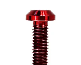 ZSPEC Design Red Titanium Grade-5 Angled Head M6-1.0x50mm Dress-Up Bolts Fastener