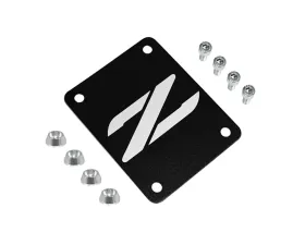 ZSPEC Design Billet Black PTU Holes Cover Plate w/ Bright Silver Washers Nissan 300ZX Z32 1990-1999