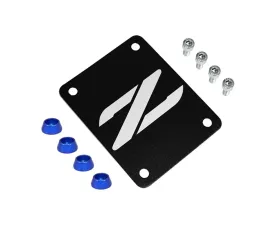 ZSPEC Design Billet Black PTU Holes Cover Plate w/ Dark Blue Washers Nissan 300ZX Z32 1990-1999