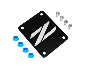 ZSPEC Design Billet Black PTU Holes Cover Plate w/ Gulf Blue Washers Nissan 300ZX Z32 1990-1999