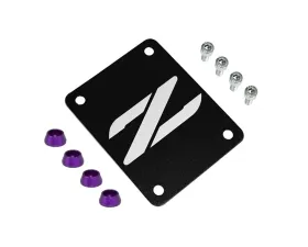 ZSPEC Design Billet Black PTU Holes Cover Plate w/ Gloss Purple Washers Nissan 300ZX Z32 1990-1999