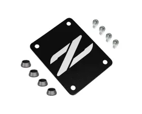 ZSPEC Design Billet Black PTU Holes Cover Plate w/ Gunmetal Washers Nissan 300ZX Z32 1990-1999