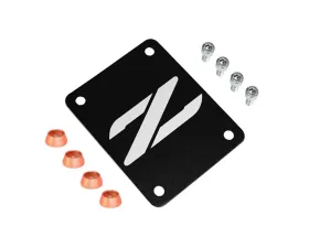 ZSPEC Design Billet Black PTU Holes Cover Plate w/ Peach Washers Nissan 300ZX Z32 1990-1999