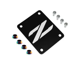 ZSPEC Design Billet Black PTU Holes Cover Plate w/ Neochrome Washers Nissan 300ZX Z32 1990-1999