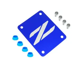 ZSPEC Design Billet Blue PTU Holes Cover Plate w/ Gulf Blue Washers Nissan 300ZX Z32 1990-1999