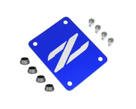 ZSPEC Design Billet Blue PTU Holes Cover Plate w/ Gunmetal Washers Nissan 300ZX Z32 1990-1999