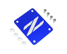 ZSPEC Design Billet Blue PTU Holes Cover Plate w/ Bright White Washers Nissan 300ZX Z32 1990-1999