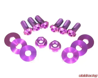 ZSPEC Design Black Titanium M10-1.25 Strut Brace Fastener Kit Nissan 350Z 2003-2009 - 00843612156617