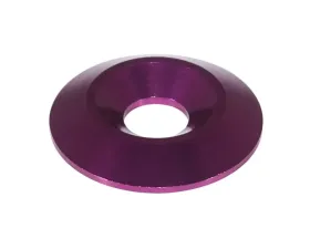 ZSPEC Design M6 FHSC Fasteners 10-Pack Gloss Purple Billet M6 Wide Fender-Finish Dress-Up Washers