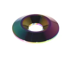 ZSPEC Design M6 FHSC Fasteners 10-Pack Neochrome Billet M6 Wide Fender-Finish Dress-Up Washers