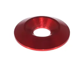 ZSPEC Design M6 FHSC Fasteners 10-Pack Gloss Red Billet M6 Wide Fender-Finish Dress-Up Washers