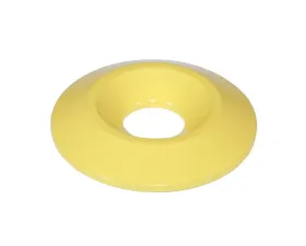 ZSPEC Design M6 FHSC Fasteners 10-Pack Gloss Yellow Billet M6 Wide Fender-Finish Dress-Up Washers