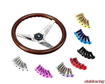 ZSPEC Design Purple Titanium Grade-5 FHSC M5x16mm Steering Wheel Six Bolts - 00843612173591