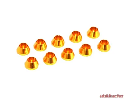 ZSPEC Design SHSC Socket-Cap Fastener 10-Pack Gold M2 Angled Cup Finish Washer - 00843612163073