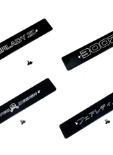 ZSPEC Design JSPEC Black Powder-Coated Billet Front Bumper Plate w/ "FairladyZ" in Japanese-S30 Logo Nissan 300ZX Z32 Fascia 1990-1999                                     - 00843612163394 - Image 3