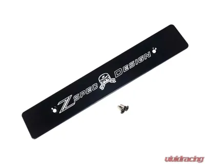 ZSPEC Design JSPEC Black Powder-Coated Billet Front Bumper Plate w/ "ZSPEC" Logo Nissan 300ZX Z32 Fascia 1990-1999 - 00843612163400