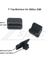 ZSPEC Design Charcoal T-Top Release Button w/ Lock-Band Nissan 300ZX Z32 1990-1996                                     - 00843612164162 - Image 2