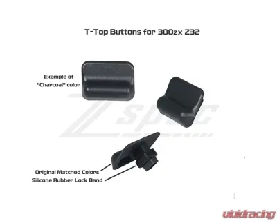 ZSPEC Design Charcoal T-Top Release Button w/ Lock-Band Nissan 300ZX Z32 1990-1996 - 00843612164162