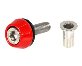 ZSPEC Design Stainless & Billet M5x20mm Body Kit Fastener w/ Gloss Red Rivet Nut