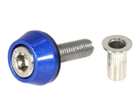 ZSPEC Design Stainless & Billet M5x20mm Body Kit Fastener w/ Dark Blue Rivet Nut