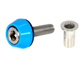 ZSPEC Design Stainless & Billet M5x20mm Body Kit Fastener w/ Gulf Blue Rivet Nut