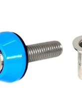 ZSPEC Design Stainless & Billet M5x20mm Body Kit Fastener w/ Gulf Blue Rivet Nut                                     - 00843612165527 - Image 3